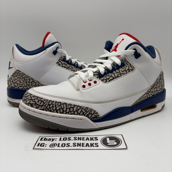 Jordan Other - Air Jordan 3 Retro True Blue 2016 White Blue Red 854262-106 Mens 11.5
